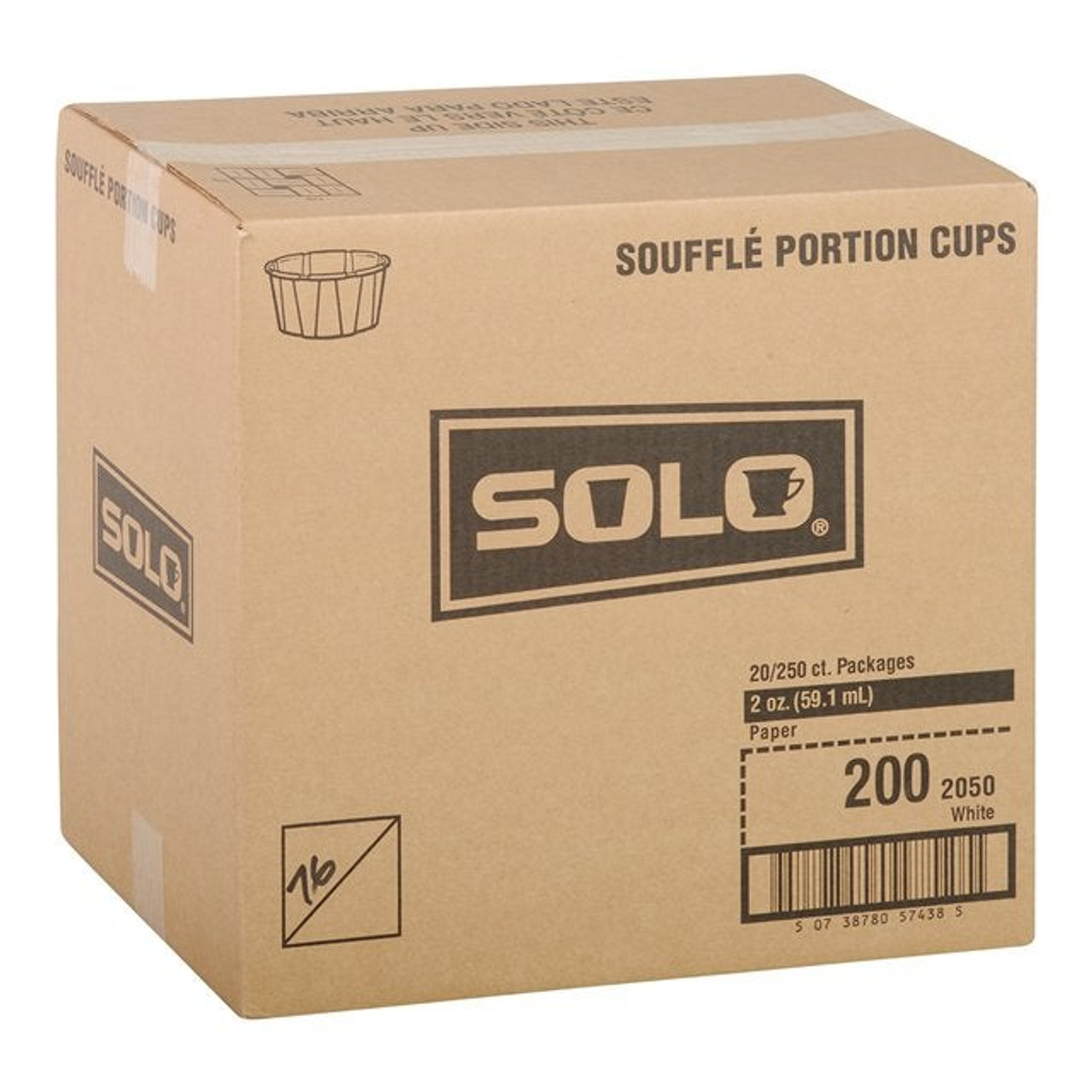 Solo 2oz White Paper Portion Cups | 250UN/Unit, 20 Units/Case