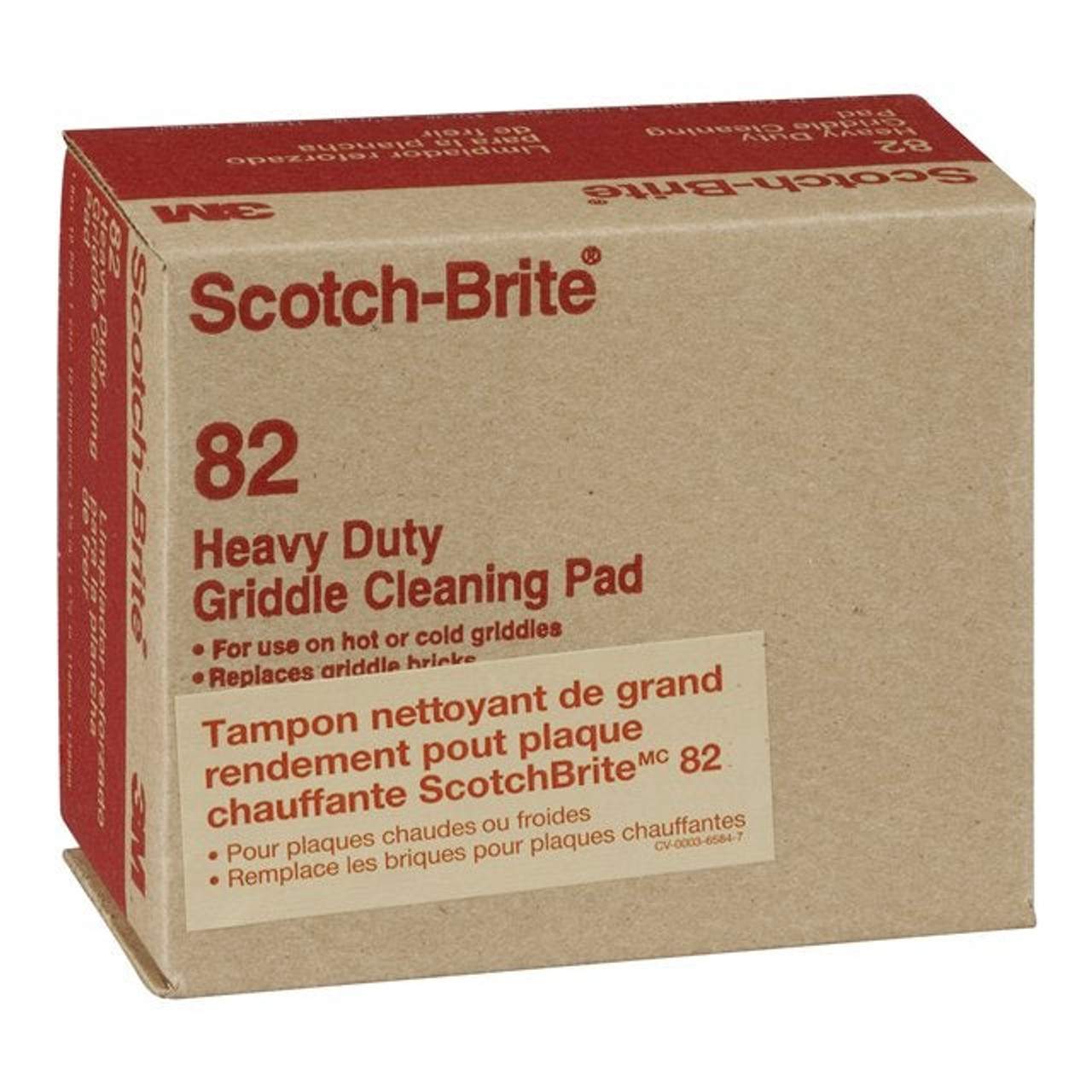 Scotch Brite Brown Heavy Duty Griddle Pads, 82 4.5X5.5In | 10UN/Unit, 4 Units/Case