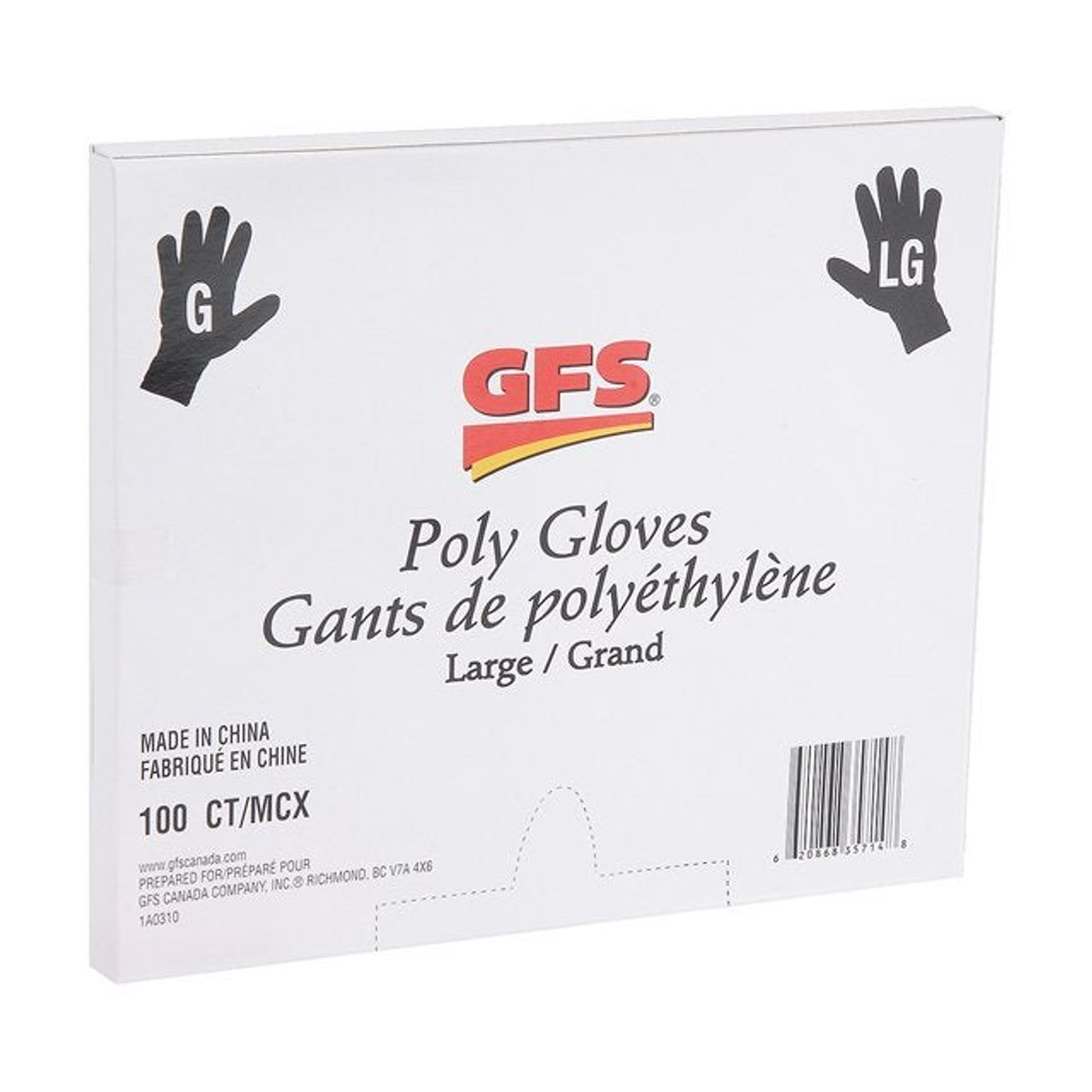Gordon Choice Large Clear Polyethylene Foodservice Gloves, 10X10X100, Non Powdered | 10X100U/Unit, 10 Units/Case