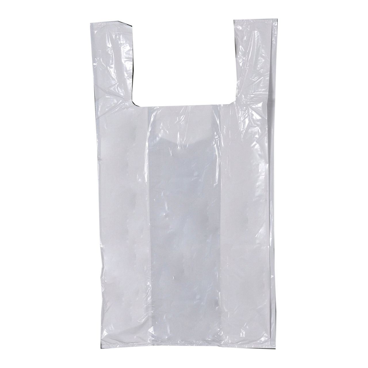 Alpha Polybag White Plastic T-Shirt Bags, 11 X 6 X 21In | 1000UN/Unit, 1 Unit/Case