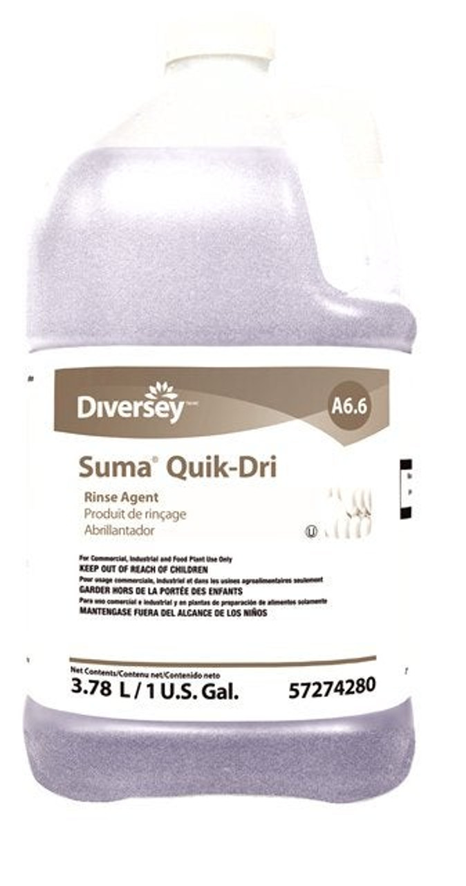 SUMA Quick Dry Dish Rinse Aid, A6.6 Machine | 3.78L/Unit, 4 Units/Case