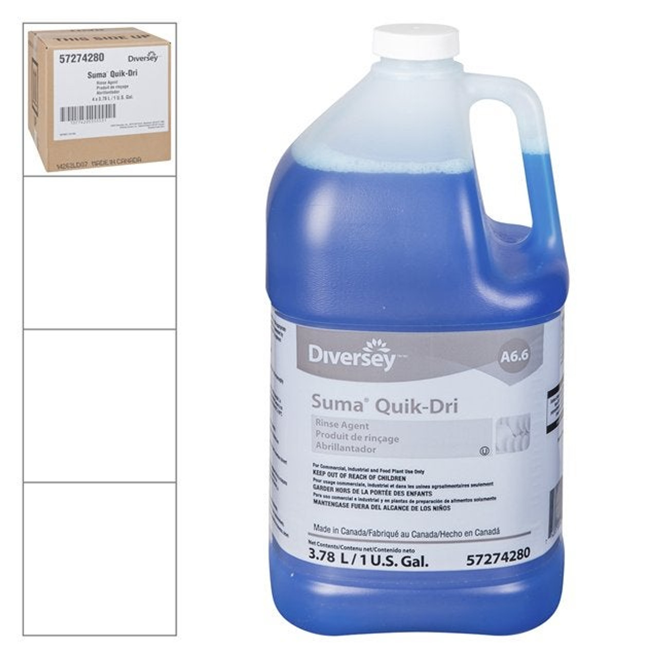 SUMA Quick Dry Dish Rinse Aid, A6.6 Machine | 3.78L/Unit, 4 Units/Case