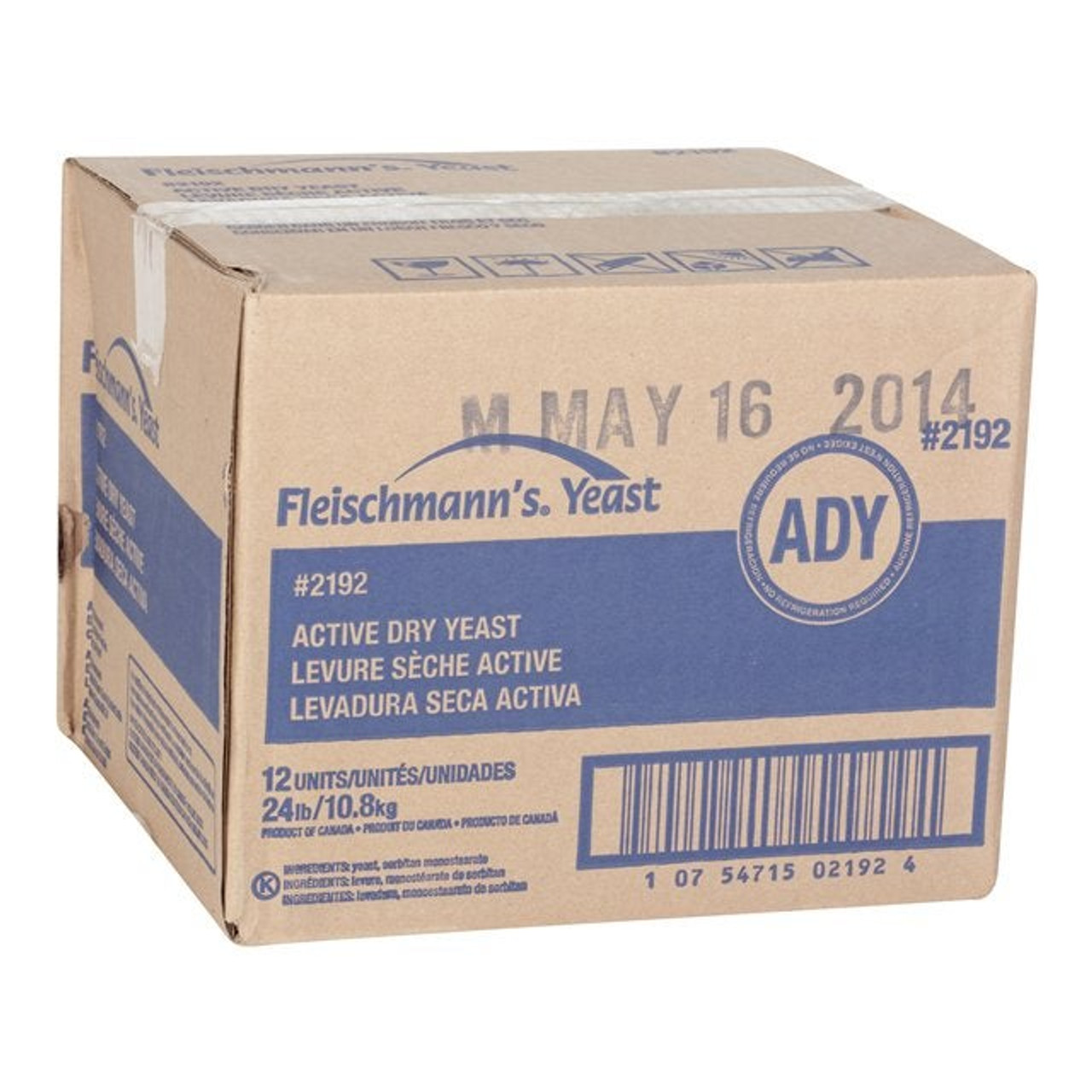 Fleischmann Dry Active Yeast 907G/Unit, 12 Units/Case