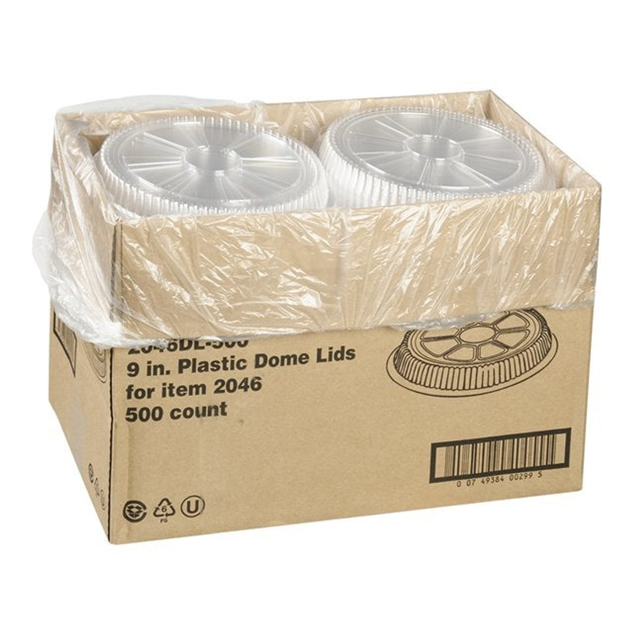 HFA Clear Plastic Dome Lids, For 9In Container | 500UN/Unit, 1 Unit/Case