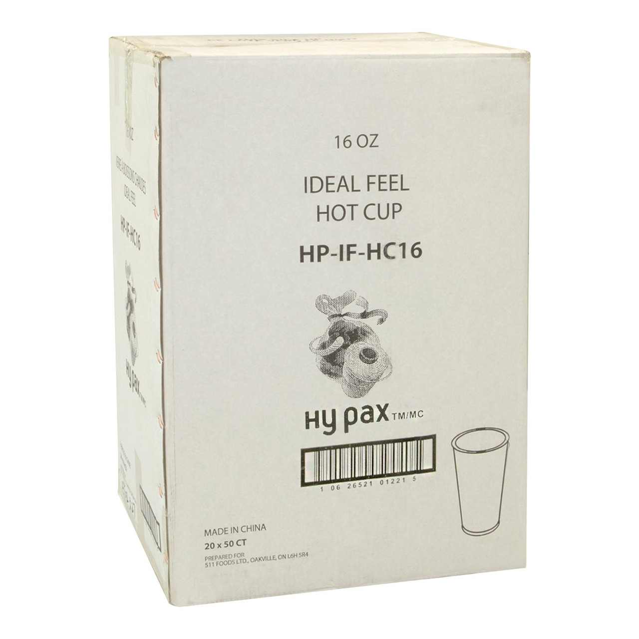 Hy Pax 16oz Paper Hot Drink Cups, Ideal Feel | 1000UN/Unit, 1 Unit/Case