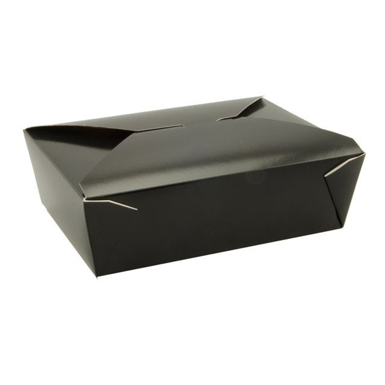 Hy Pax Black Paper Containers, 2.5X8.5X6.25In, Bioplus #3, Ecology Friendly | 50UN/Unit, 4 Units/Case