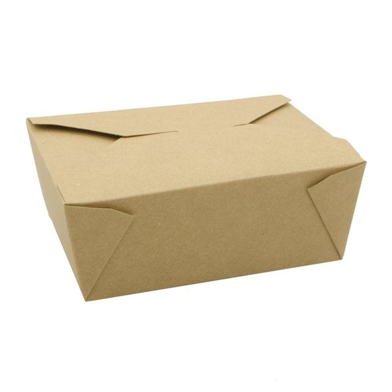 Gordon Choice Natural Paper Containers, 2.5X6.75X5.5In, Bioplus #8, Ecology Friendly | 50UN/Unit, 6 Units/Case