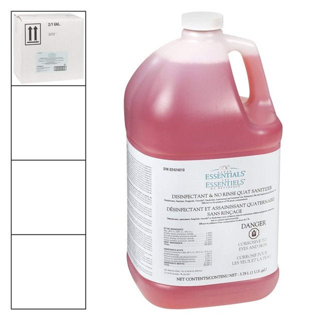 Clean Essential Disinfectant No Rinse Sanitizers, Quaternary | 3.78L/Unit, 2 Units/Case