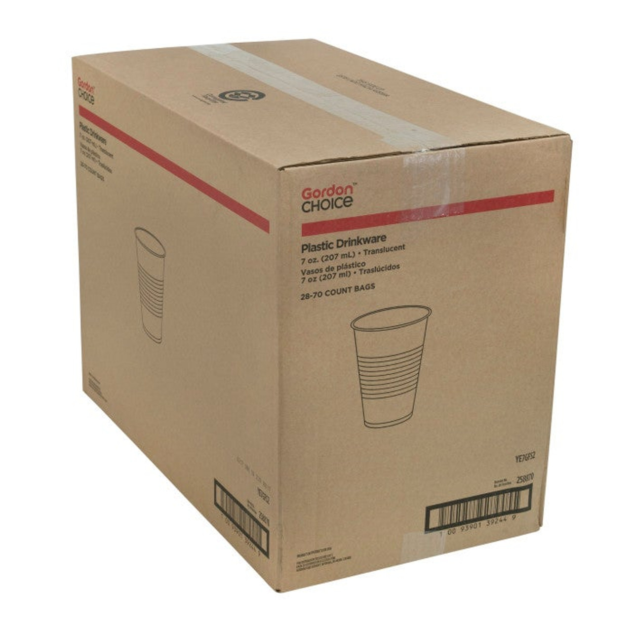 Gordon Choice 7oz Translucent Plastic Cups | 70UN/Unit, 28 Units/Case