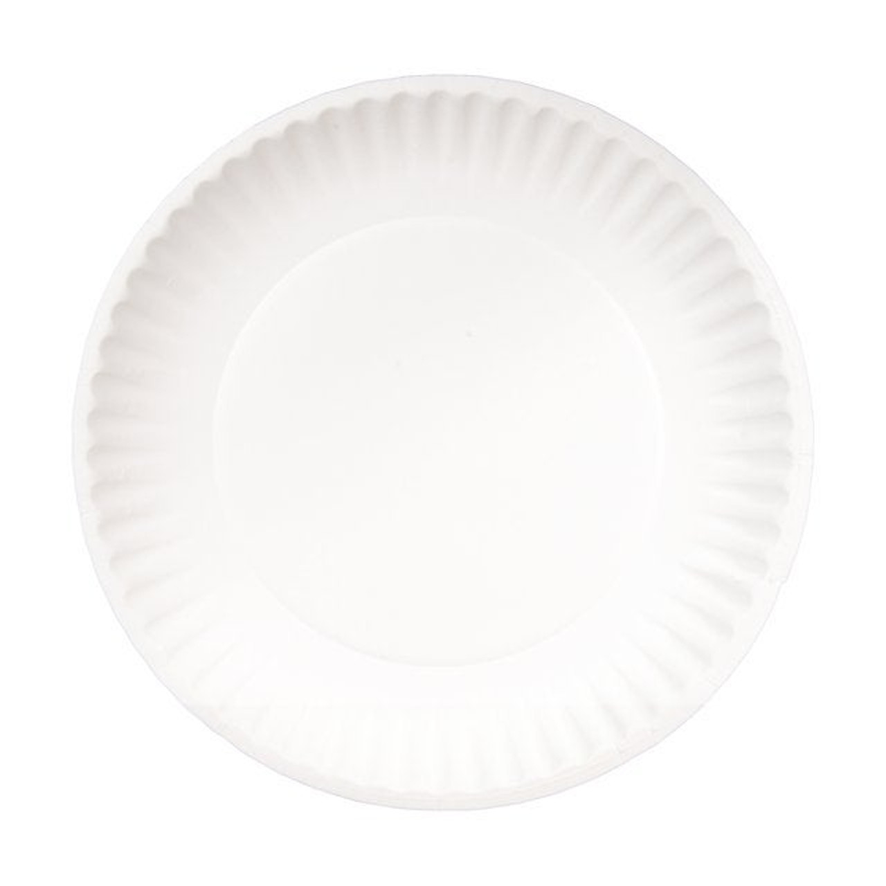 Kitchen Essentials 9In White Econo Paper Plates, Uncoated | 100UN/Unit, 12 Units/Case