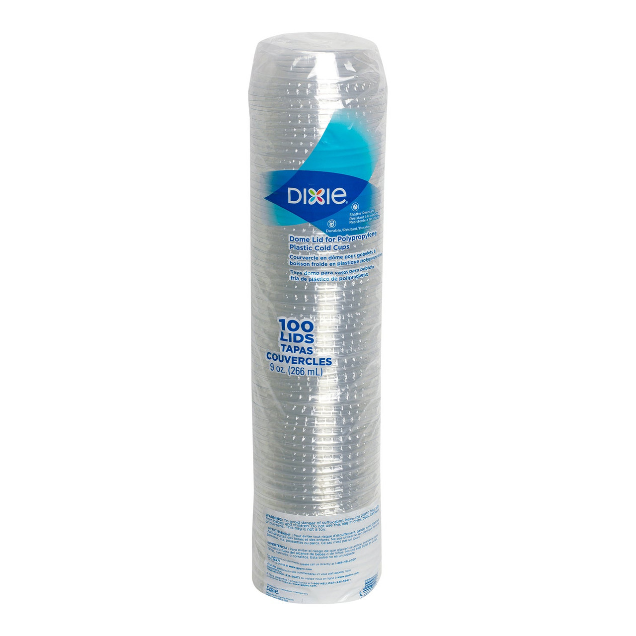 Dixie Clear Cold Plastic Cups, 9 oz, Squat (CC9TPP)