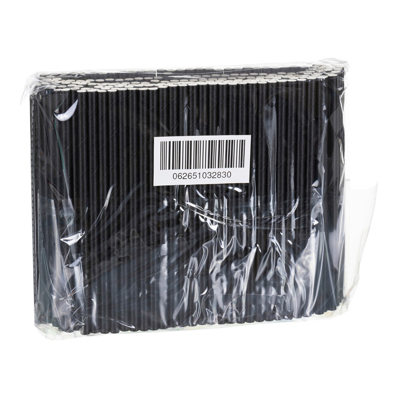 Stone Straw 8In Super Jumbo Black Paper Straws, Unwrapped | 300UN/Unit, 4 Units/Case