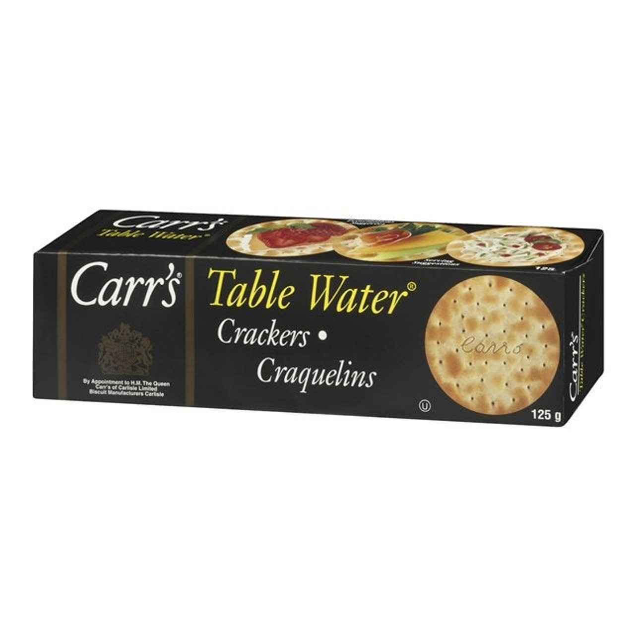 Carrs Table Water Crackers, Bite Size | 125G/Unit, 12 Units/Case
