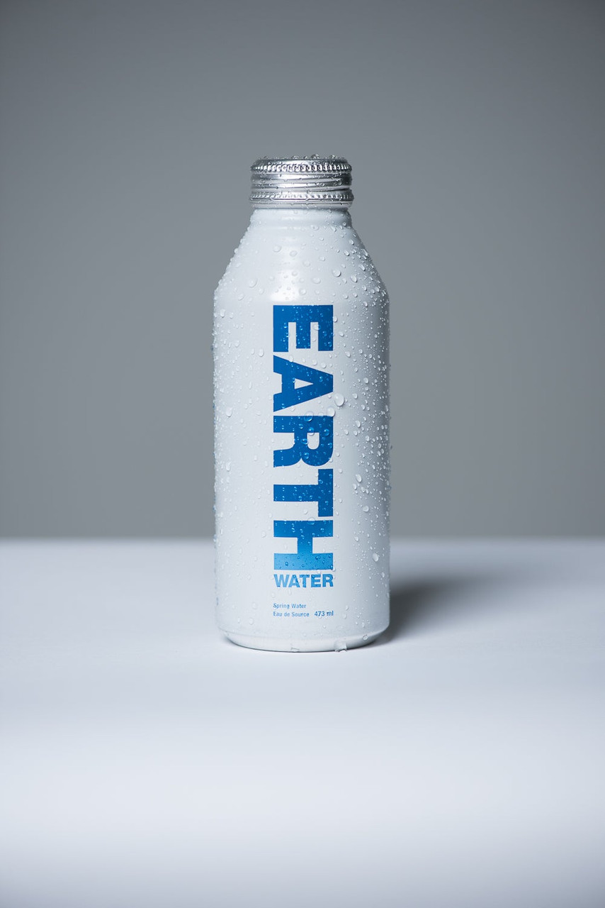 Earth Water Spring Water, Aluminium Bottle | 473ML/Unit, 24 Units/Case