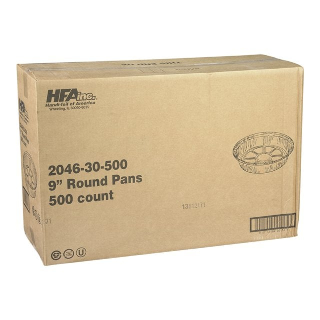 HFA 9In Heavy Duty Round Foil Containers | 500UN/Unit, 1 Unit/Case