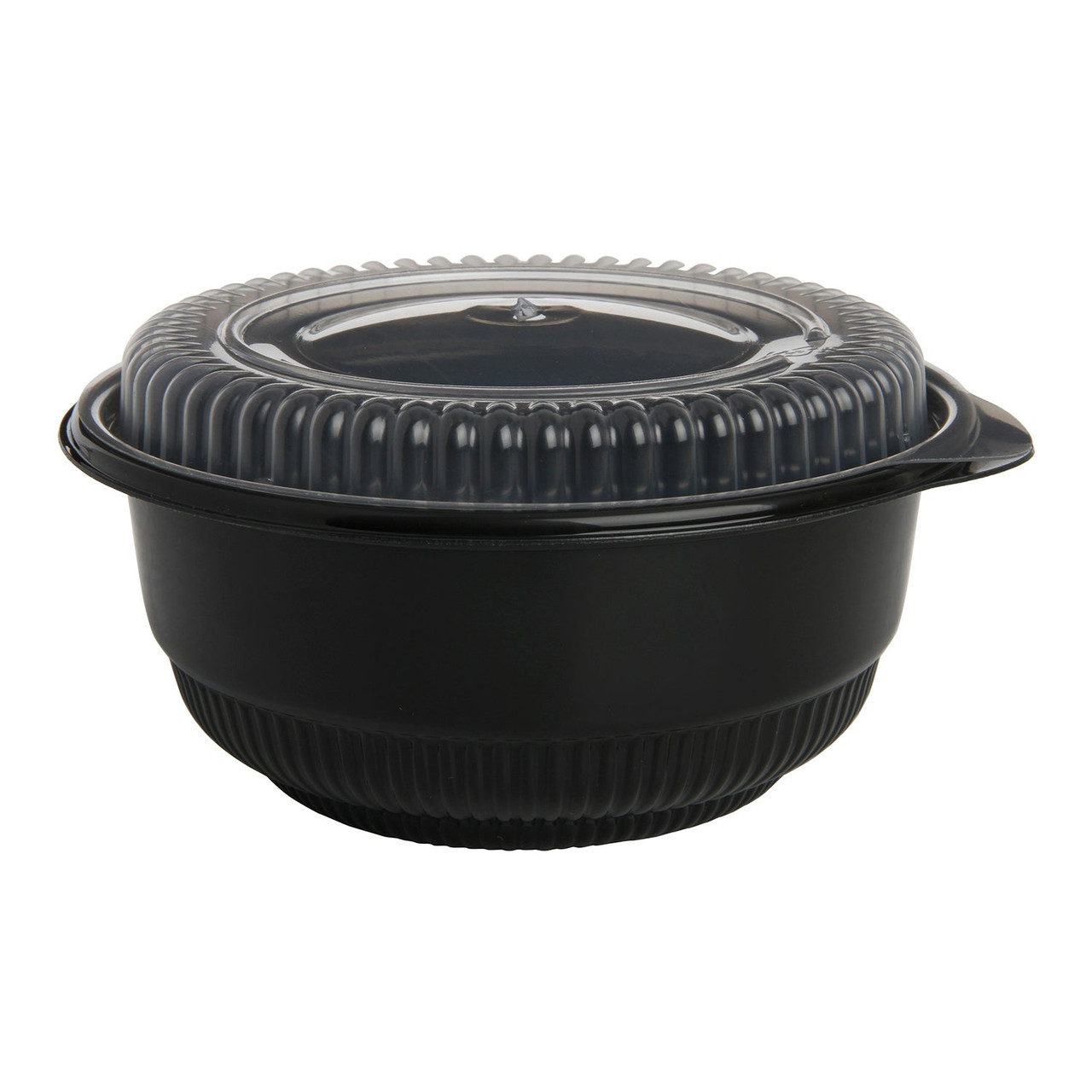 Anchor Packaging 16oz Black Plastic Bowls, With Clear Lid, Microwavable | 250UN/Unit, 1 Unit/Case