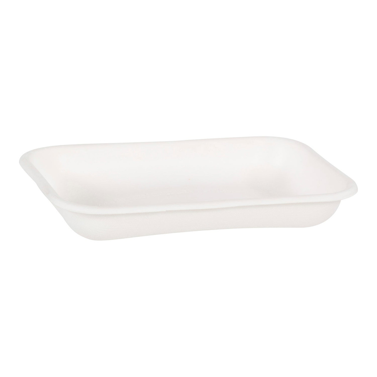 Greenstripe 12oz White Bagasse Paper Rectangular Containers, Ecology Friendly | 50UN/Unit, 8 Units/Case