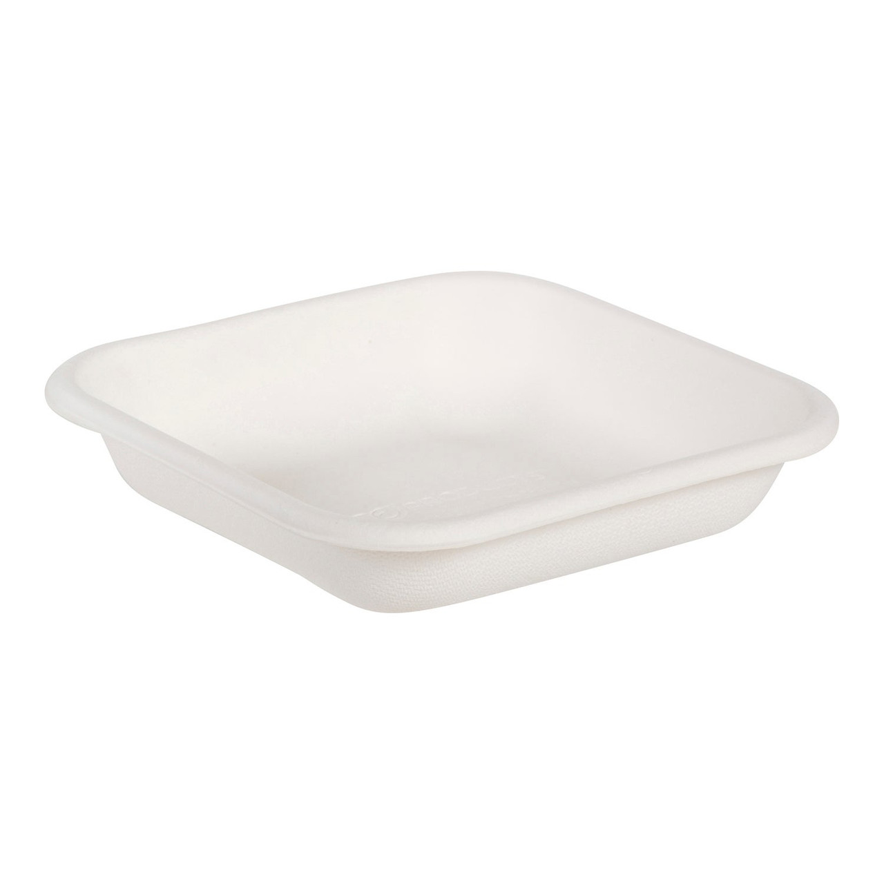 Greenstripe White Paper Square Bagasse Containers, 5In, Ecology Friendly | 50UN/Unit, 16 Units/Case