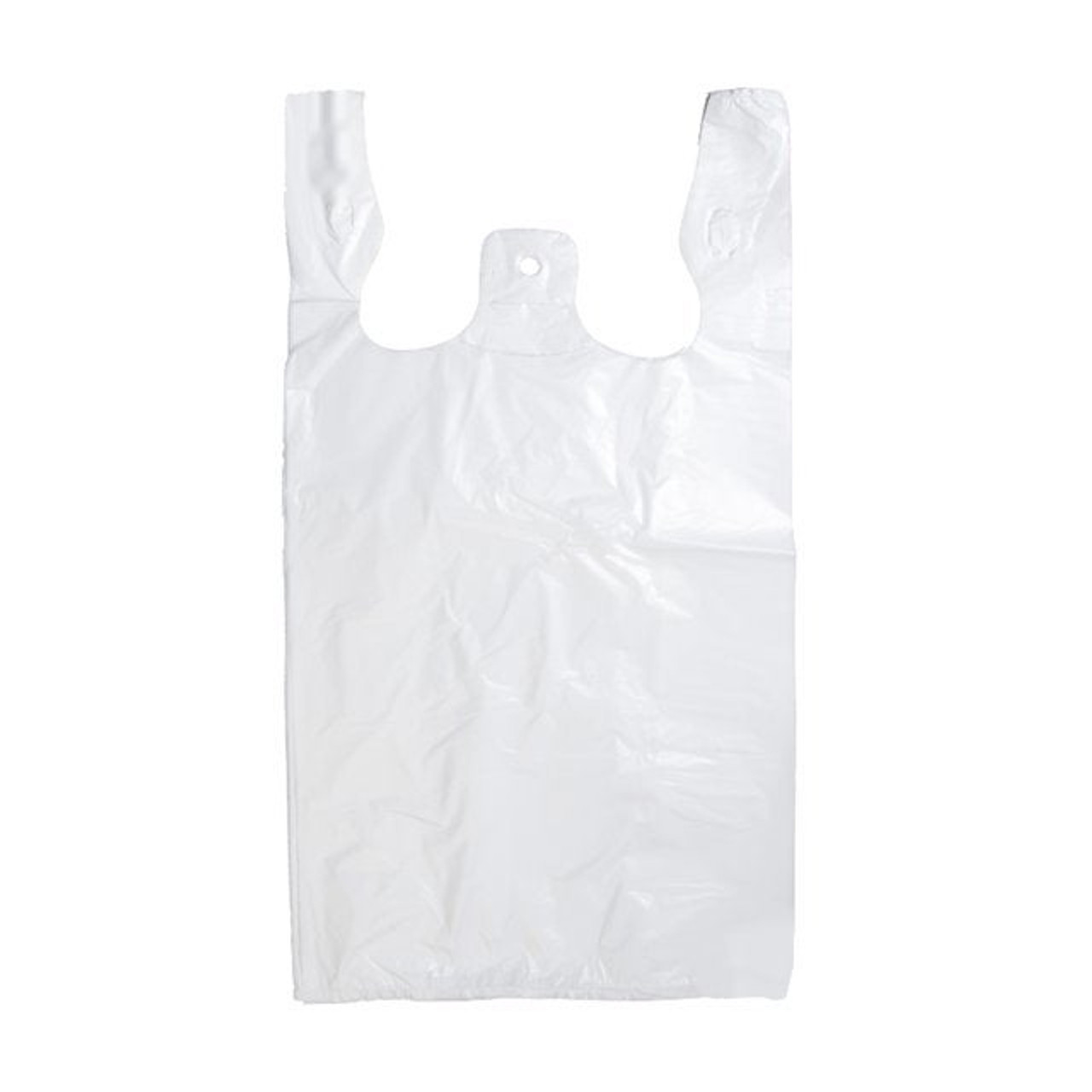 Gordon Choice White Plastic T-Shirt Bags, 11 X 6 X 20In | 1000UN/Unit, 1 Unit/Case