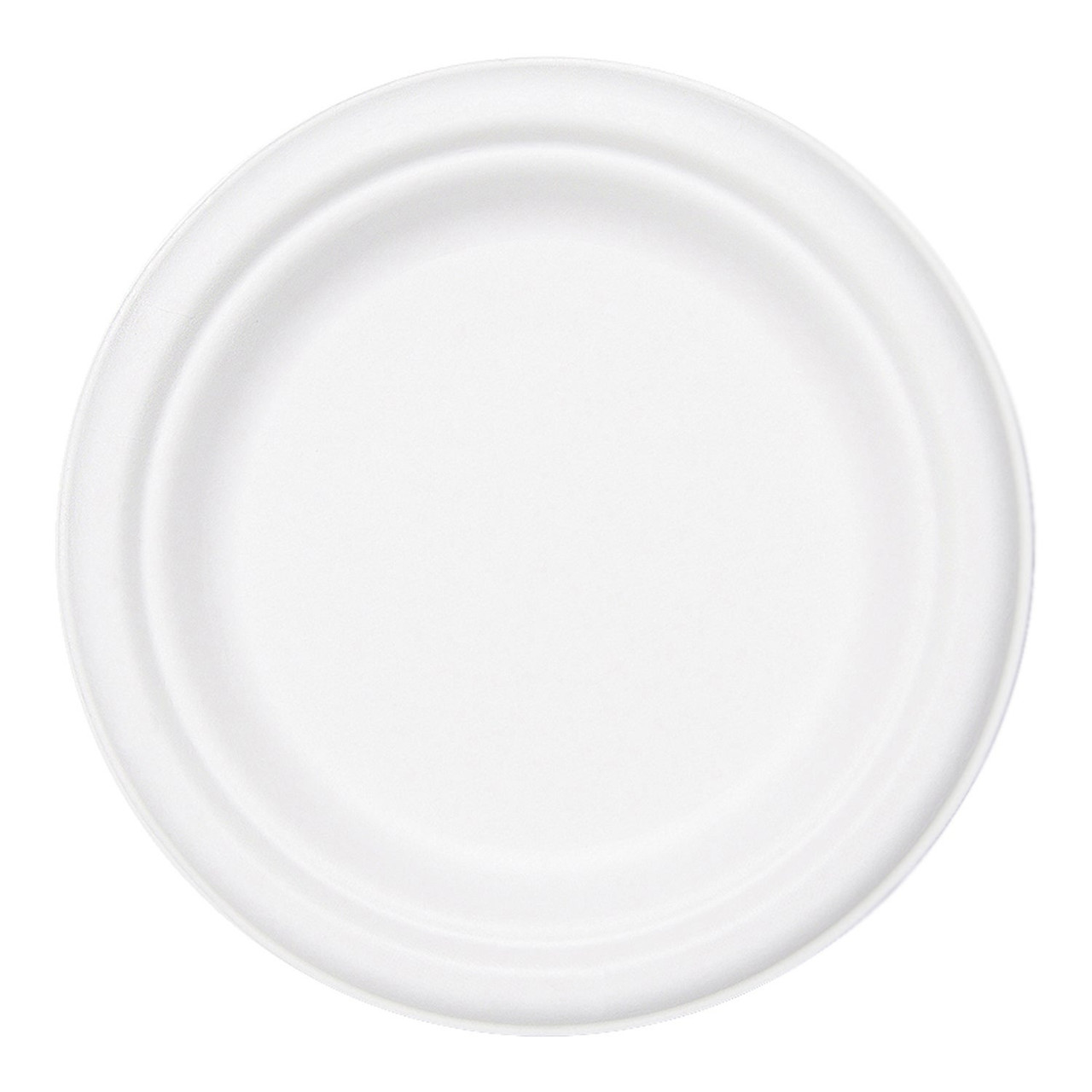 Gordon Choice 9In White Paper Plates, Microwave and Freezer Safe, Bagasse, Ecology Friendly | 125UN/Unit, 4 Units/Case