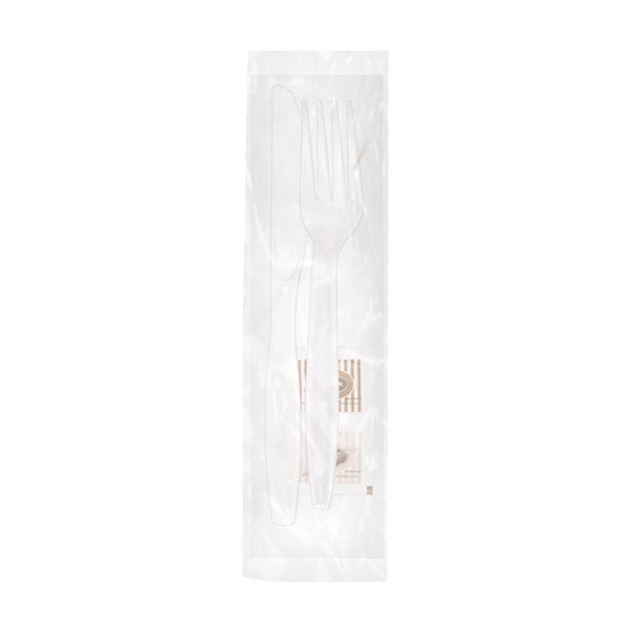 Gordon Choice White Plastic Cutlery Kits, 5 Piece, Fork, Knife, Napkin, Salt, Pepper | 500UN/Unit, 1 Unit/Case