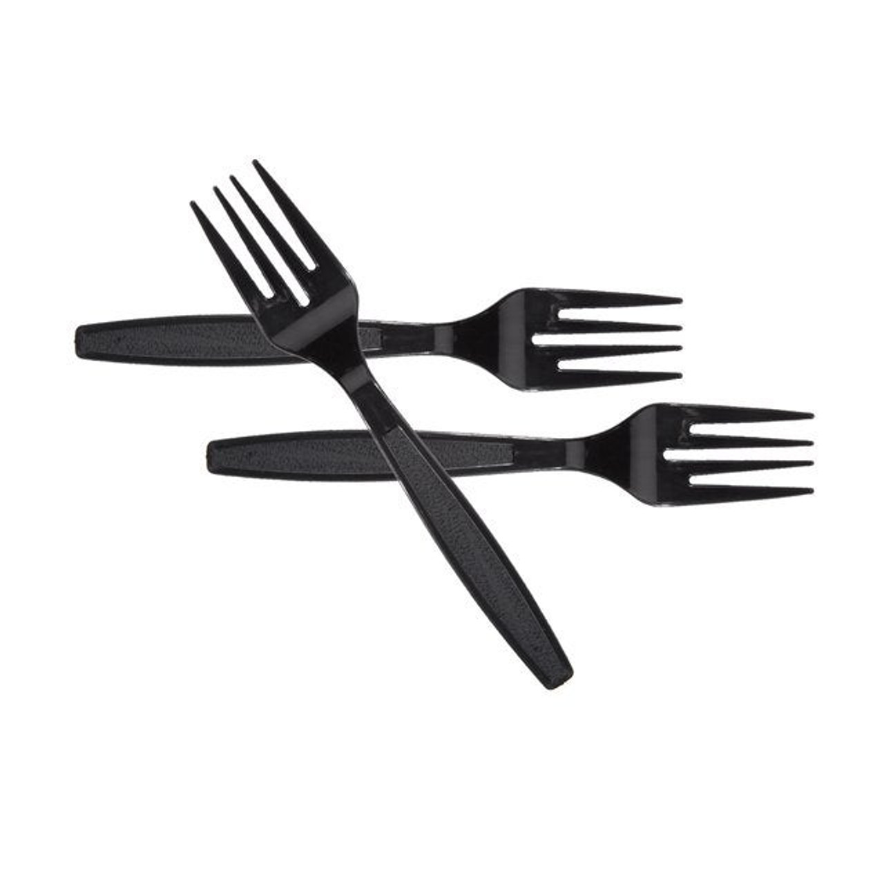 Gordon Choice Black Polystyrene Plastic Forks, Heavyweight, Cutlery | 1000UN/Unit, 1 Unit/Case