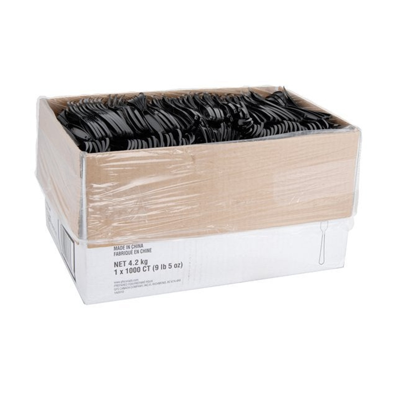 Gordon Choice Black Polystyrene Plastic Forks, Heavyweight, Cutlery | 1000UN/Unit, 1 Unit/Case