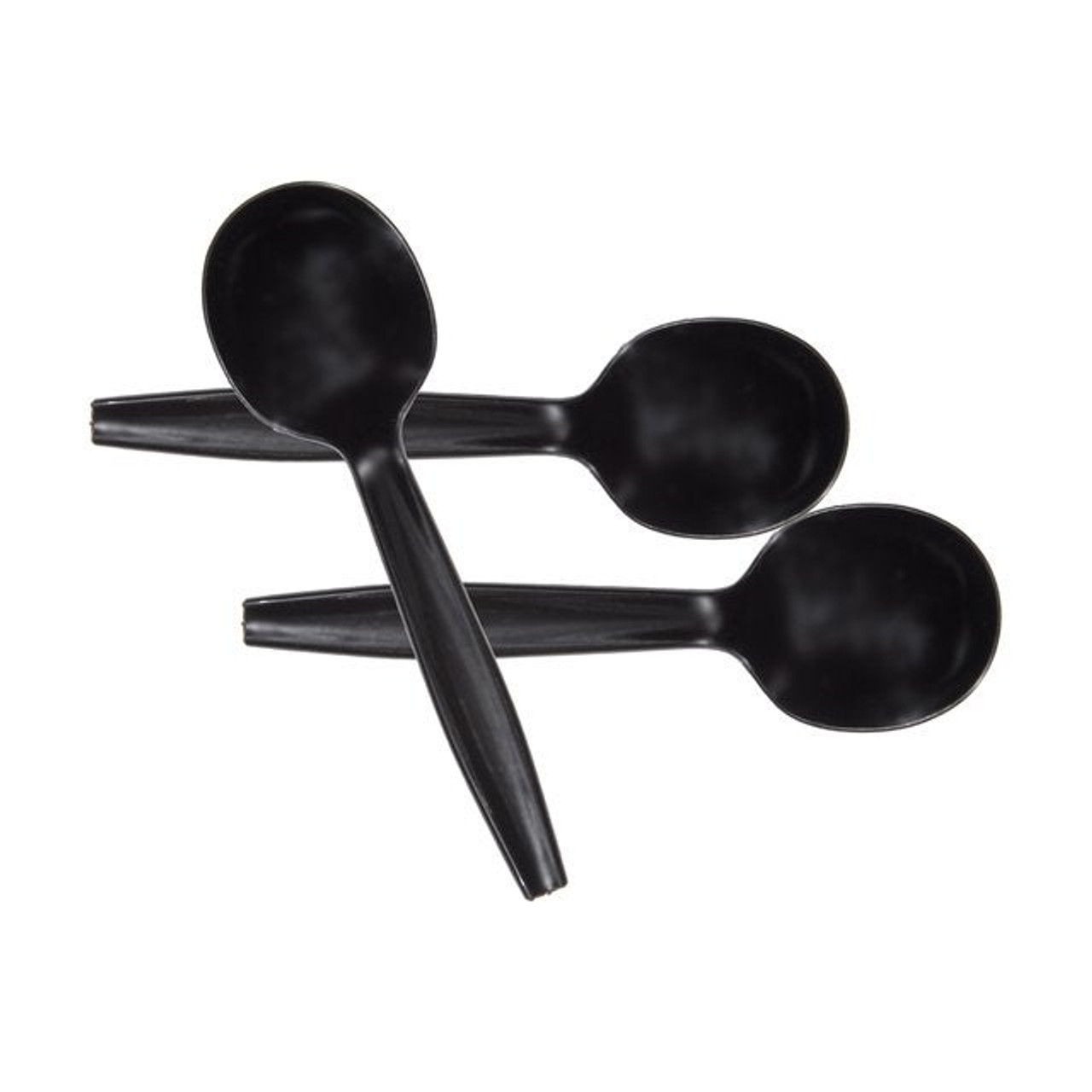 Gordon Choice Black Polystyrene Plastic Soup Spoons, Medium Weight, Cutlery | 1000UN/Unit, 1 Unit/Case