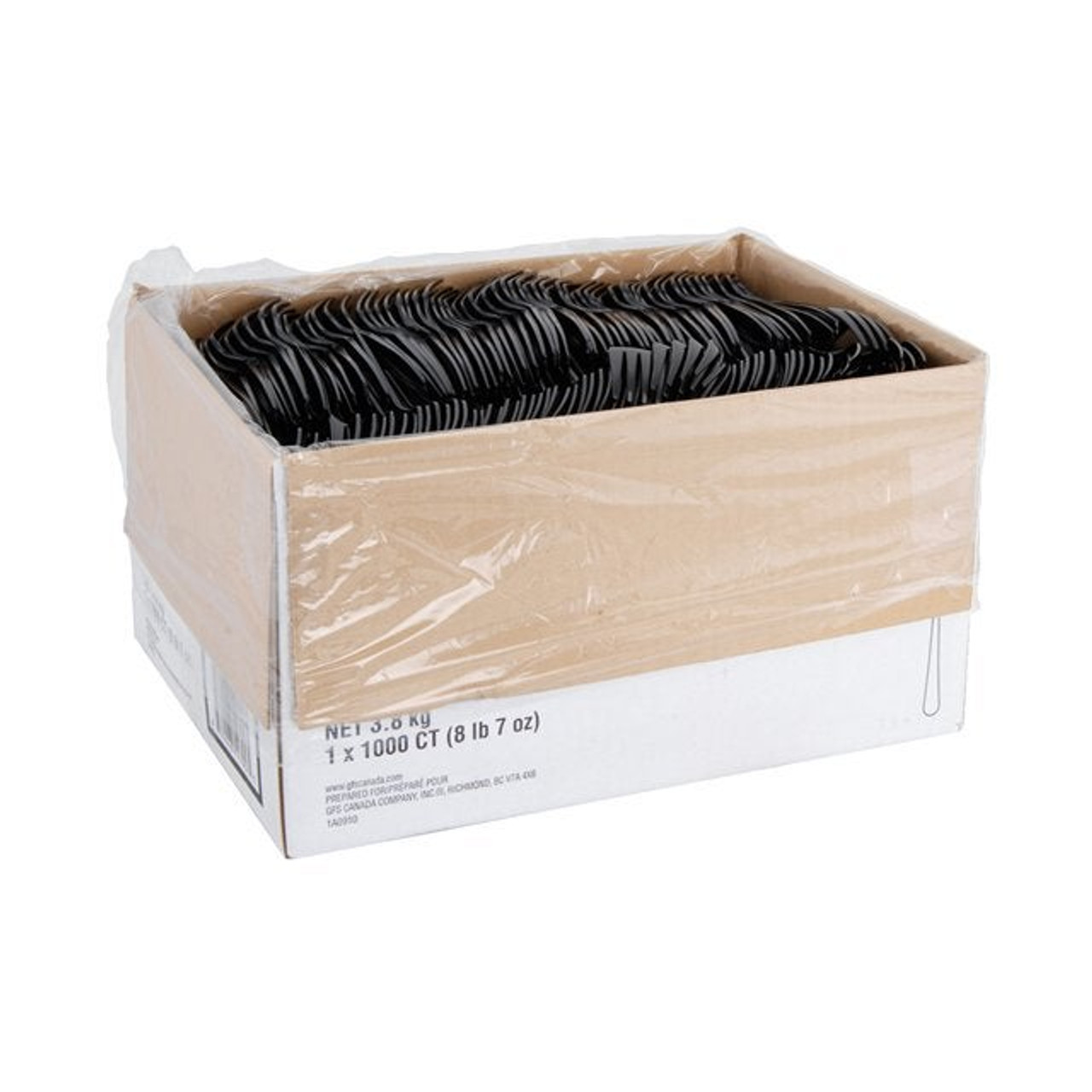 Gordon Choice Black Polystyrene Plastic Forks, Medium Weight, Cutlery | 1000UN/Unit, 1 Unit/Case