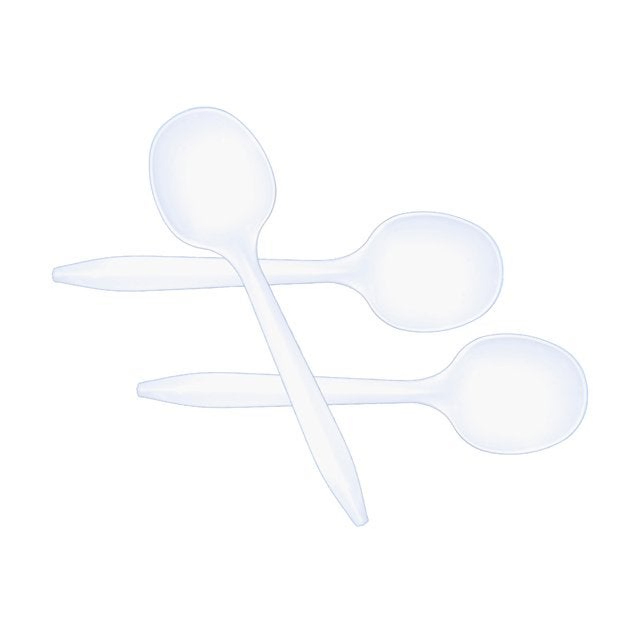 Gordon Choice White Polypropylene Plastic Soup Spoons, Medium Weight, Cutlery | 1000UN/Unit, 1 Unit/Case