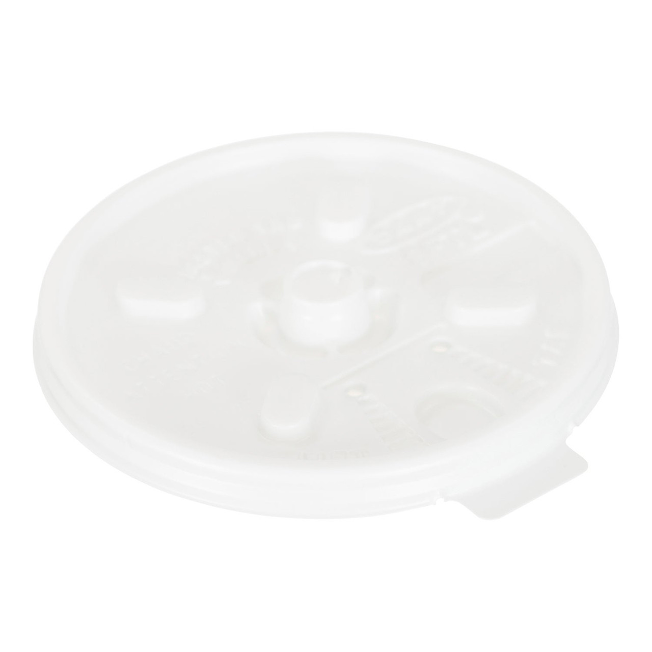 Gordon Choice White Plastic Flat Lids, For 8oz Cup, With Lift Lock | 100UN/Unit, 10 Units/Case