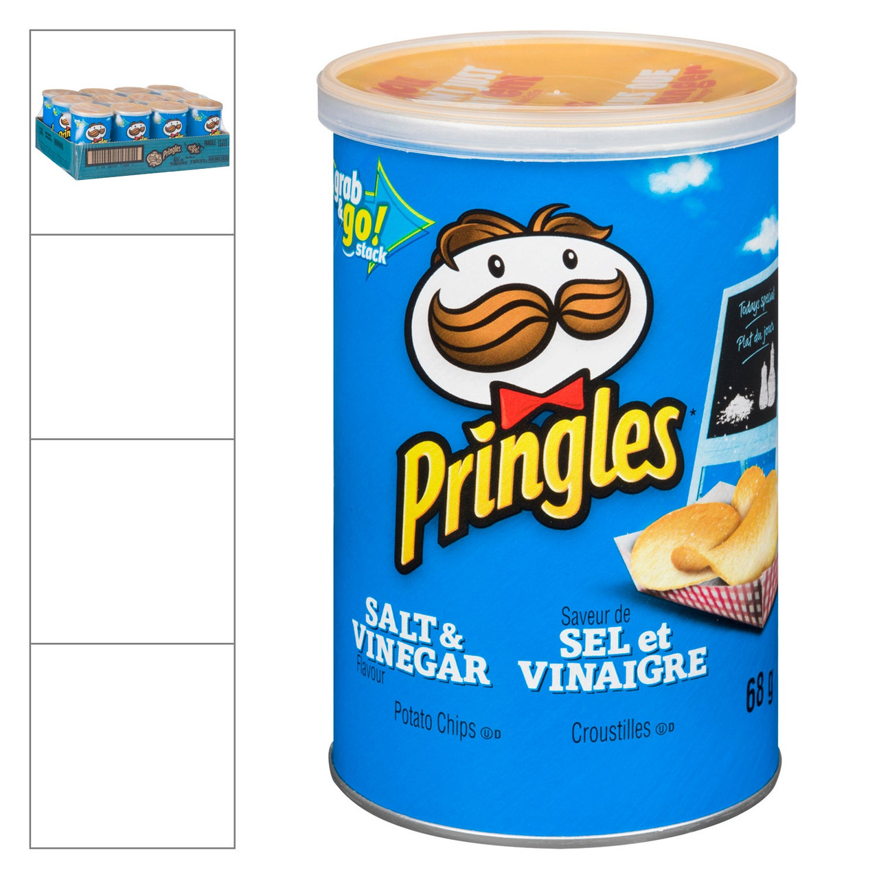 Pringles Salt & Vinegar Potato Chips, Pringles | 68G/Unit, 12 Units/Case