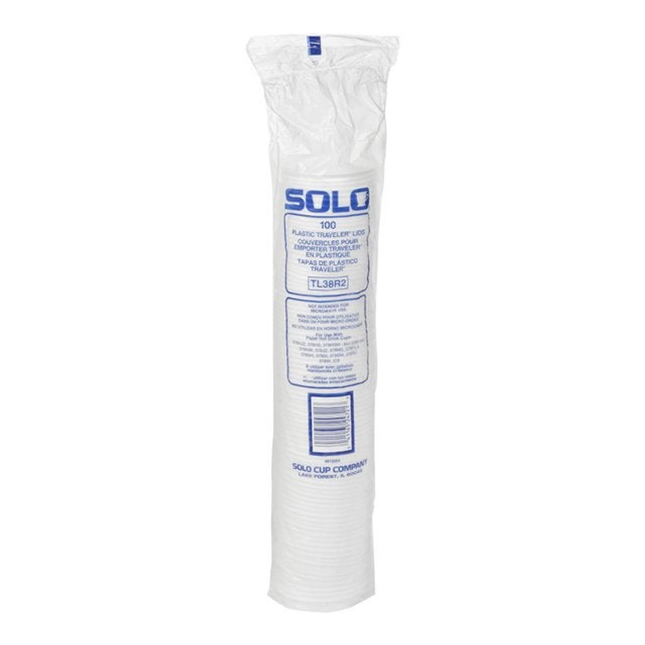 Solo White Plastic Dome Lids, For 8oz Cup, With Hole | 100UN/Unit, 10 Units/Case