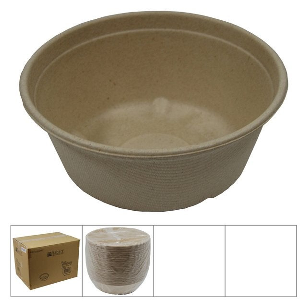Sabert 16oz Natural Bagasse Paper Bowls, Ecology Friendly | 500UN/Unit, 1 Unit/Case