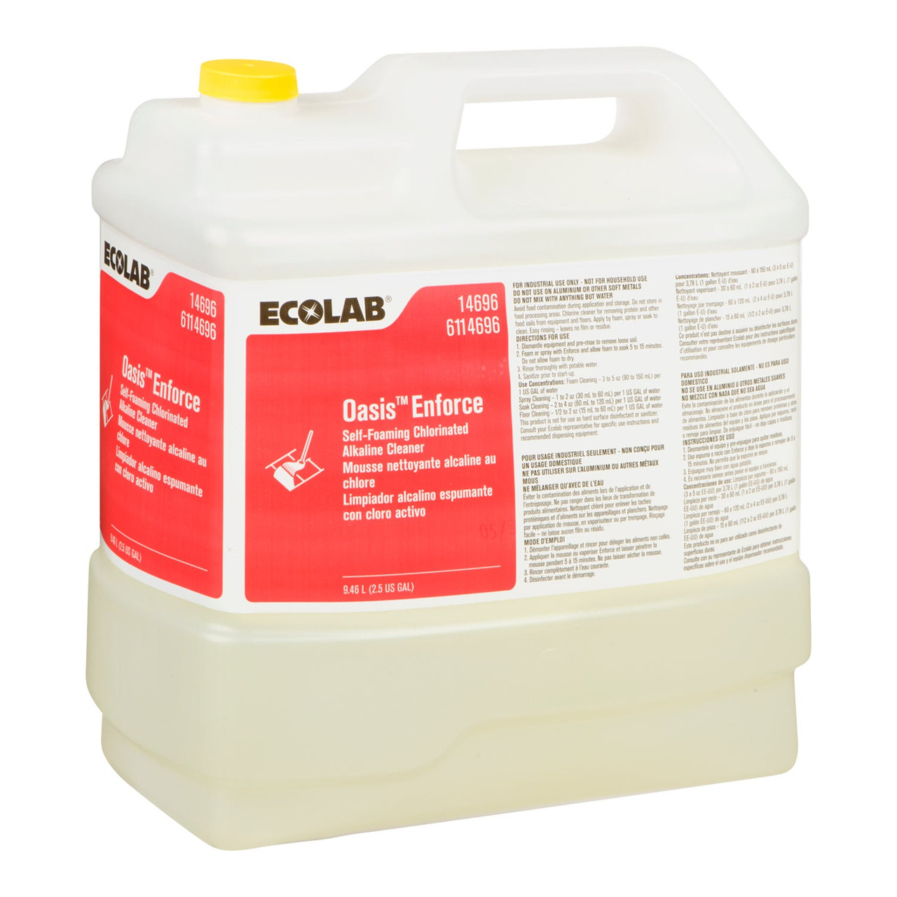 Ecolab Oasis Enfore Floor Cleaner, Enforce | 9.5L/Unit, 1 Unit/Case