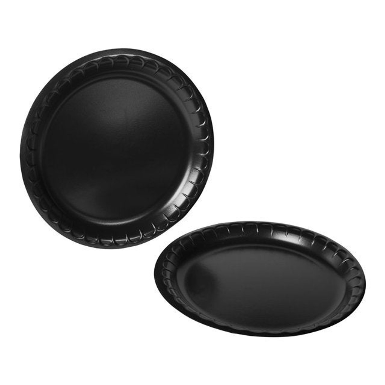 Pactiv 10.25In Black Laminated Foam Plates, Premium | 540UN/Unit, 1 Unit/Case