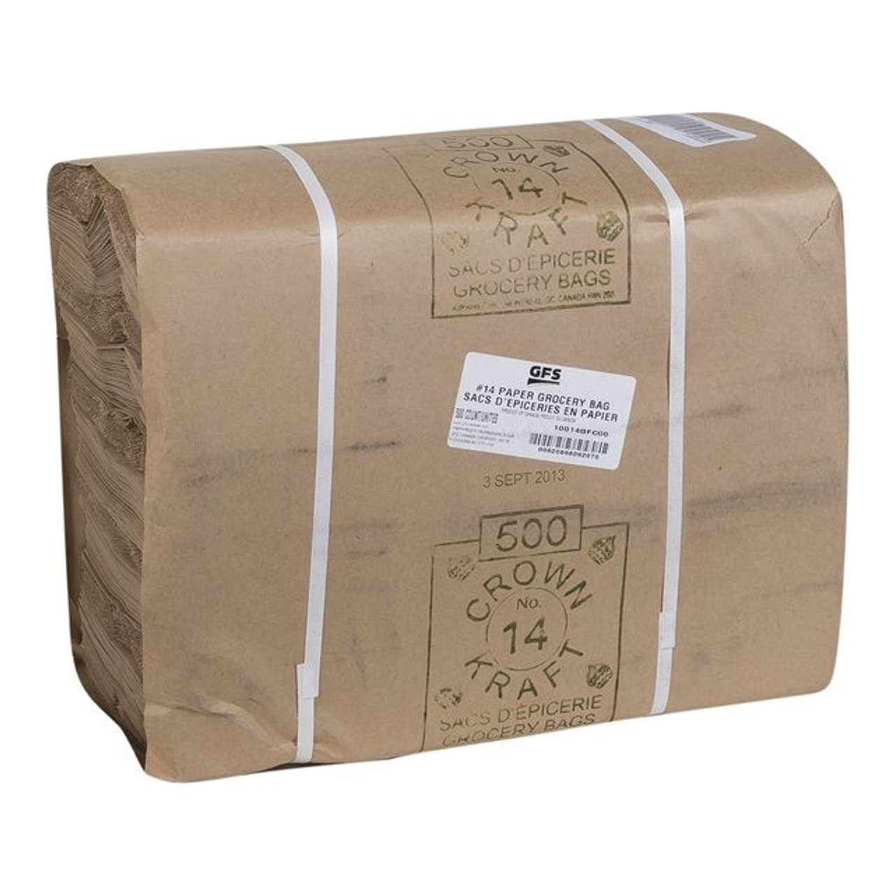 Gordon Choice 14Lb Kraft Paper Bags, 7 X 5 X 14In | 500UN/Unit, 1 Unit/Case