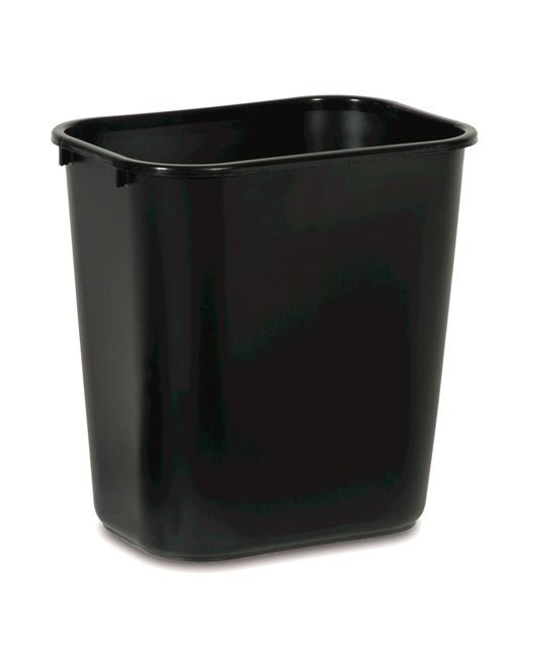 Rubbermaid Commercial 26.6L Black Rectangular Deskside Waste Container | 1UN/Unit, 1 Unit/Case