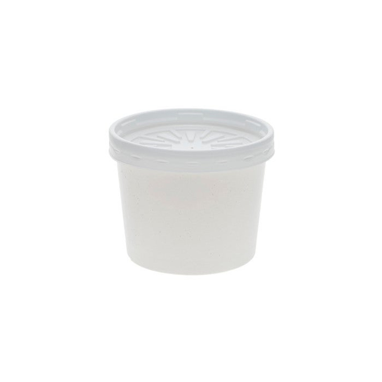 Pactiv 12oz White Paper Soup Containers, With Lid | 250UN/Unit, 1 Unit/Case