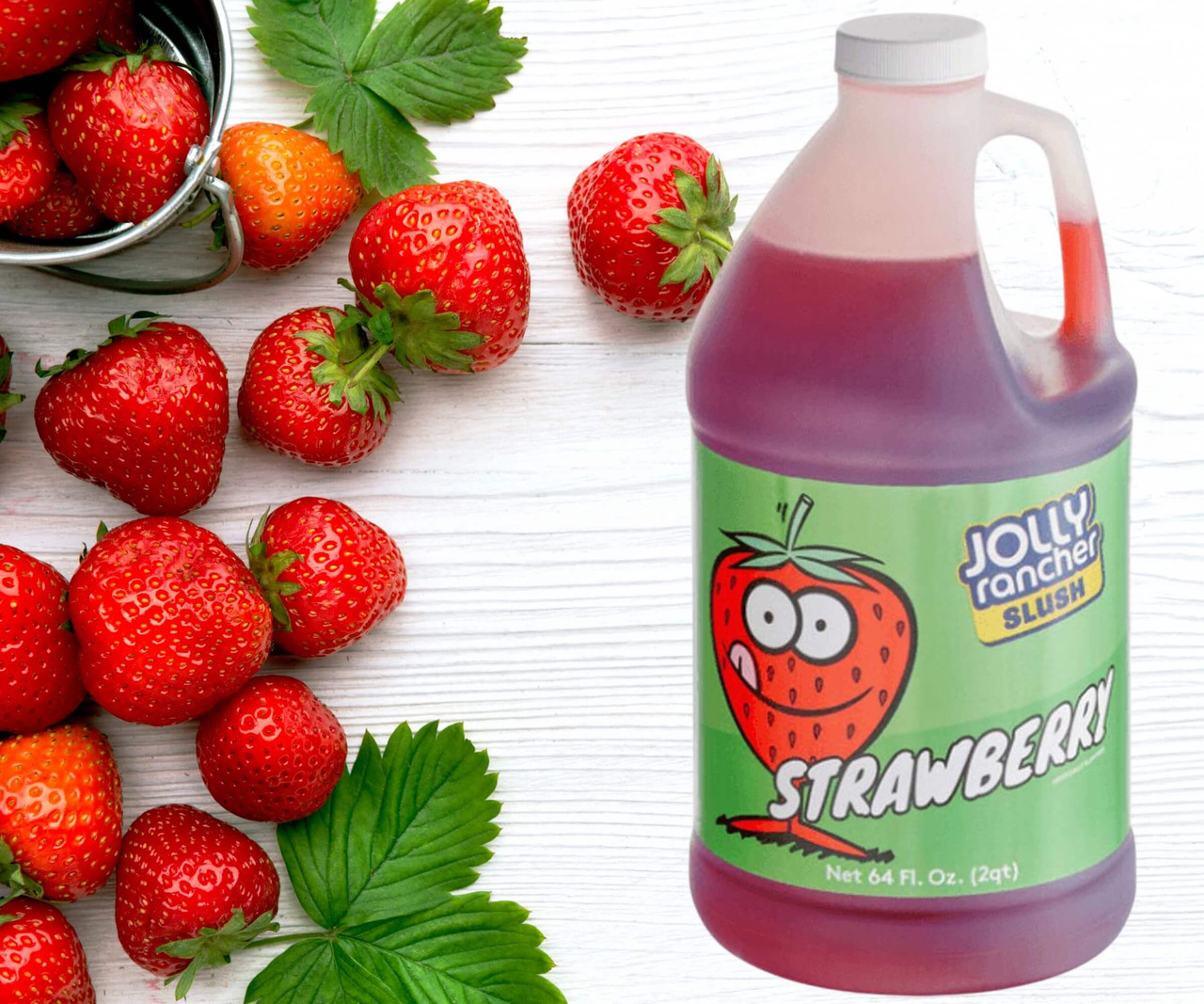 Jolly Rancher Strawberry Slushy Syrup 5:1 Bulk Food Service Concentrate-64 oz Chicken Pieces