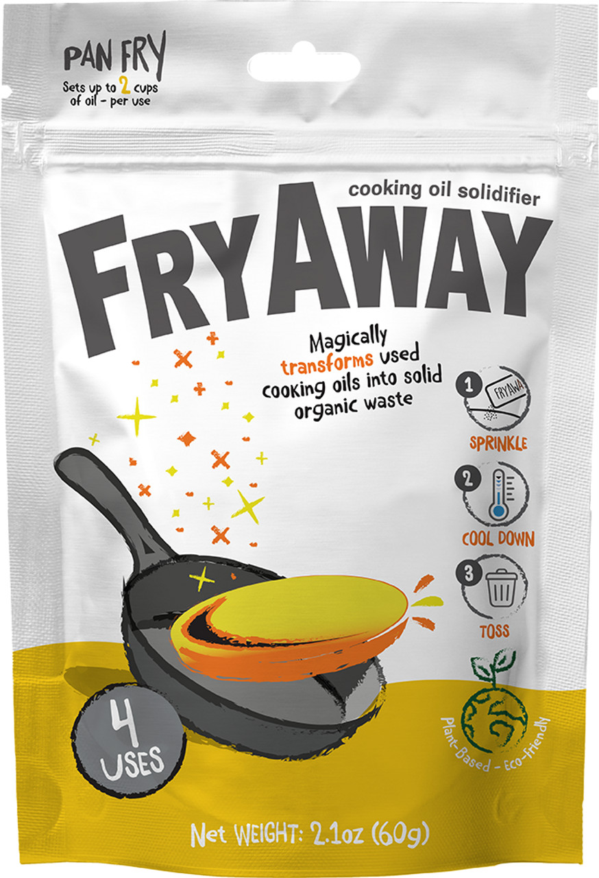 FryAway Pan Fry Waste Cooking Oil Solidifier Chicken Pieces 19.99