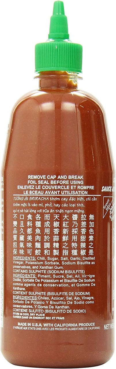 HUY FONG Huy Fong Hot Sriracha Chili Sauce | 739ML/ 28oz (3 Pack) 