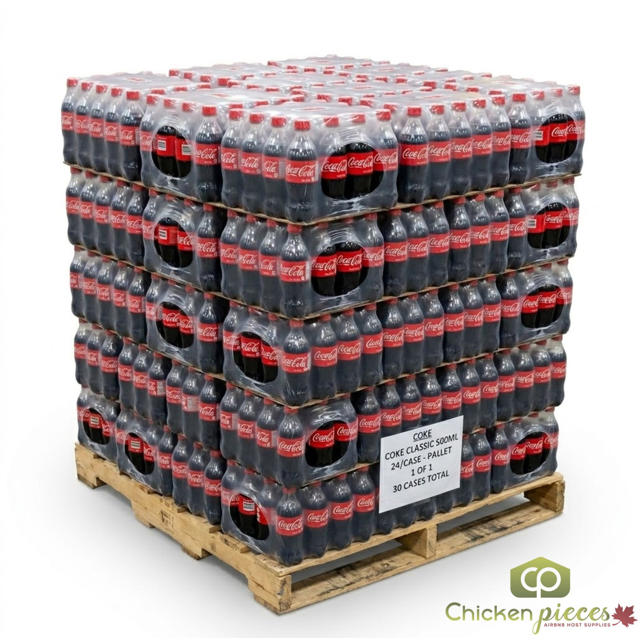 Coca Cola Coke Classic Polyethylene Bottles 500ML- 24/Case (30