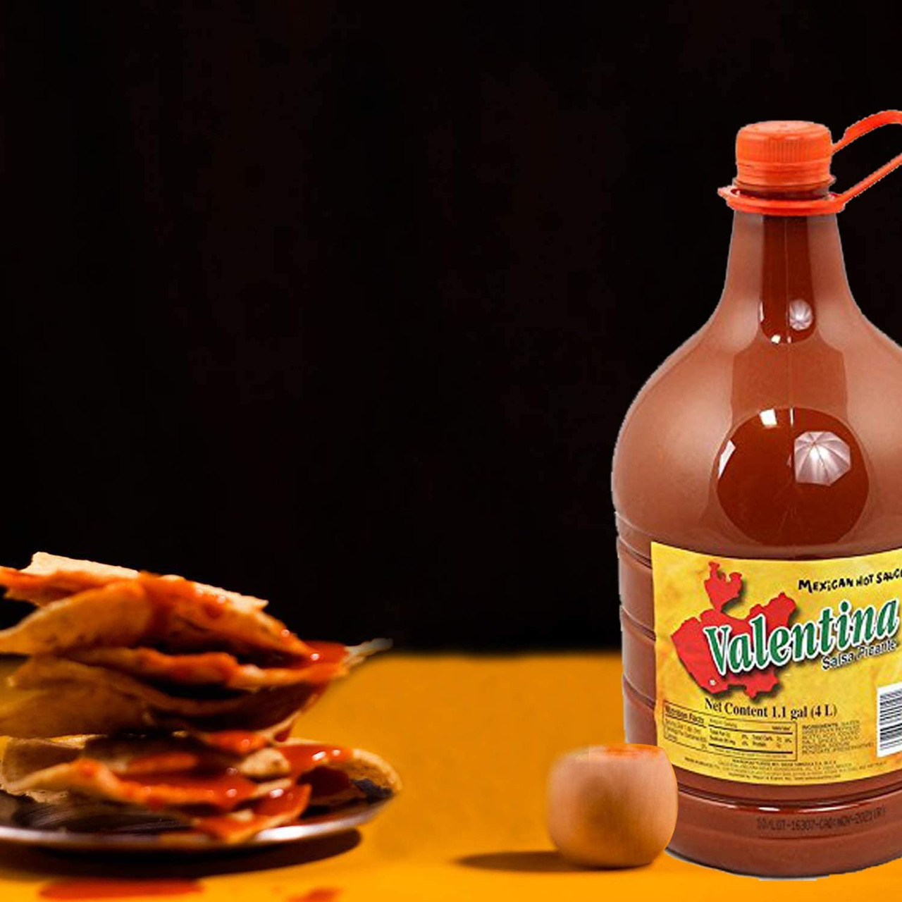 Valentina Mexican Hot Chile Sauce Spices Picante Salsa 1.1 Gallon/4 Litres