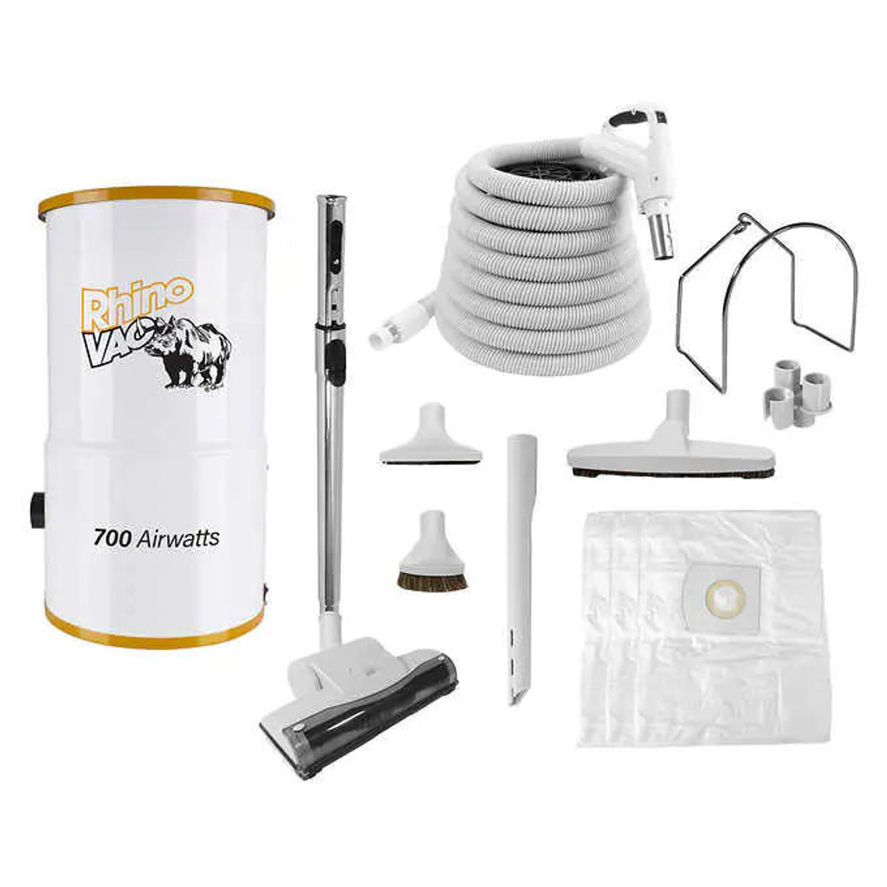Rhinovac Central Vacuum Air Nozzle with Accessories - 700 Airwatts of Cleaning Excellence- Chicken Pieces