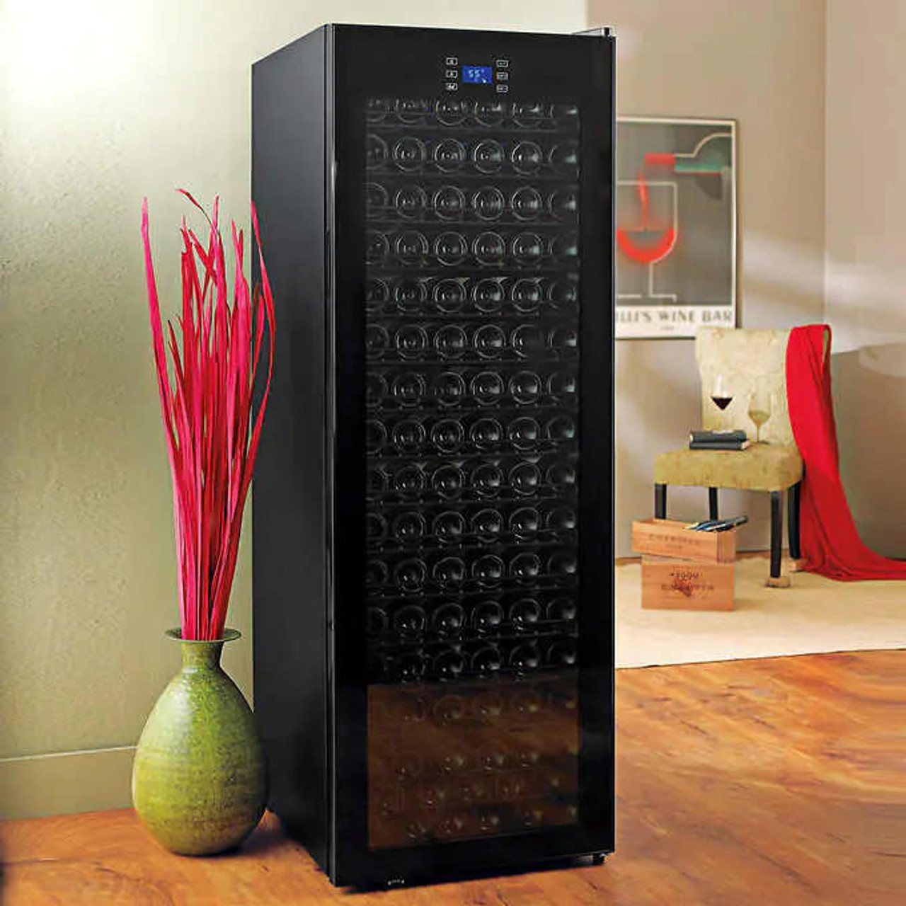 Wine Enthusiast Freestanding 166 Bottle Single Zone Wine Cellar - Ultimate Wine Collection Storage- Chicken Pieces