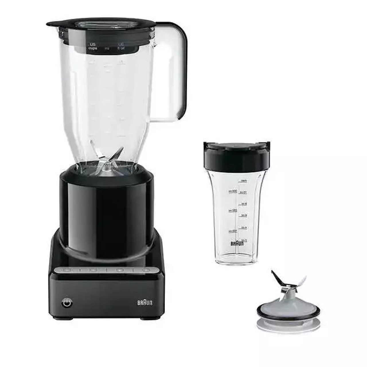 Braun PureMix Power Blender with Plastic Jug & Smoothie2Go Blending Cup - Versatile and Efficient Blending- Chicken Pieces