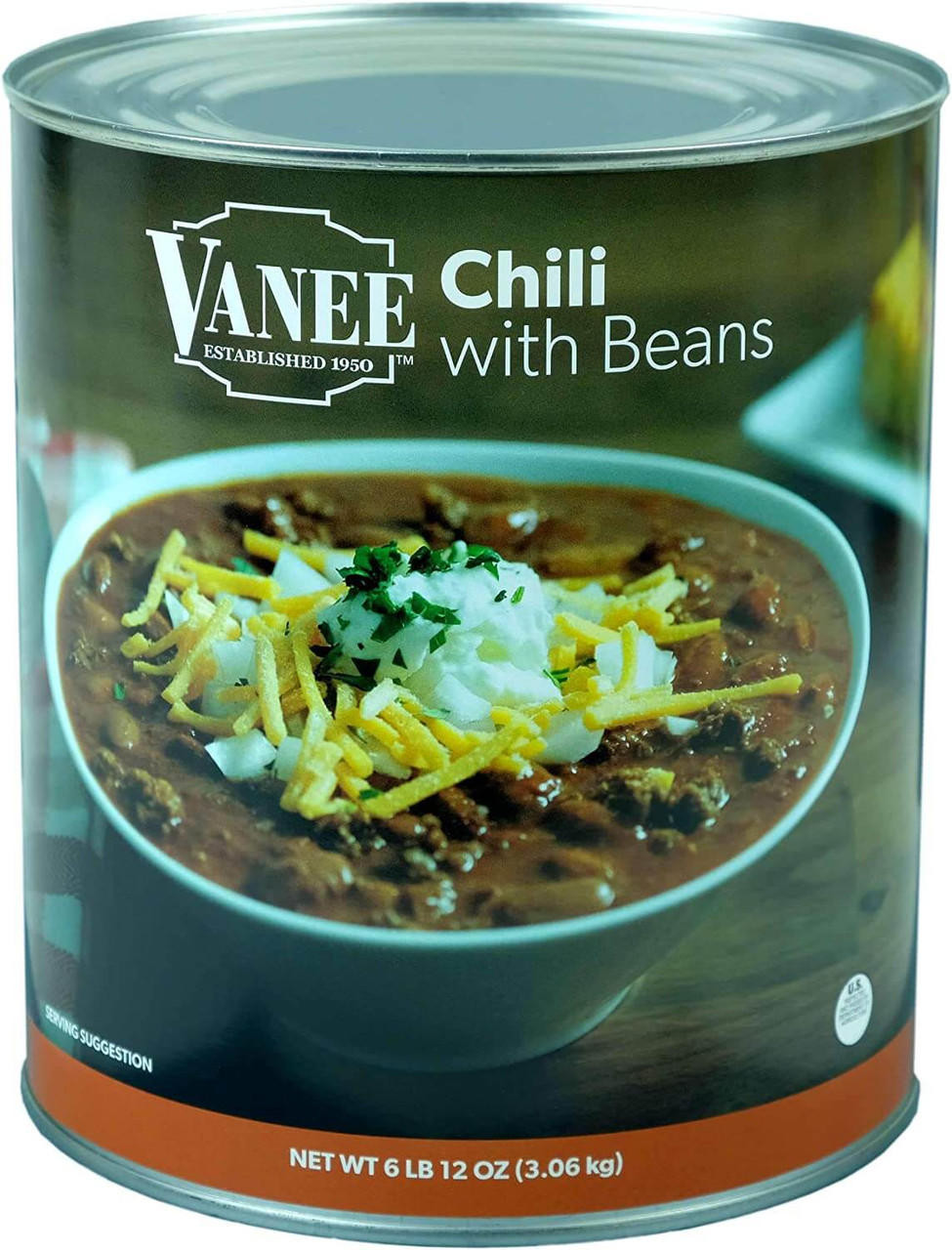 VANEE Vanee Chili with Beans 3kg/6lbs Bulk Food Service (6/Pack) 
