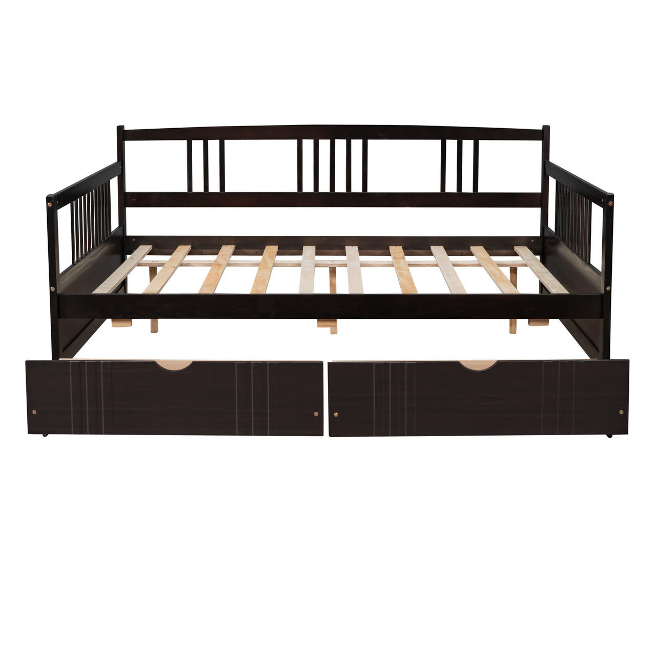 Chicken Pieces Full Size Daybed Wood Bed with Two Drawers | Space-Saving and Functional Design 