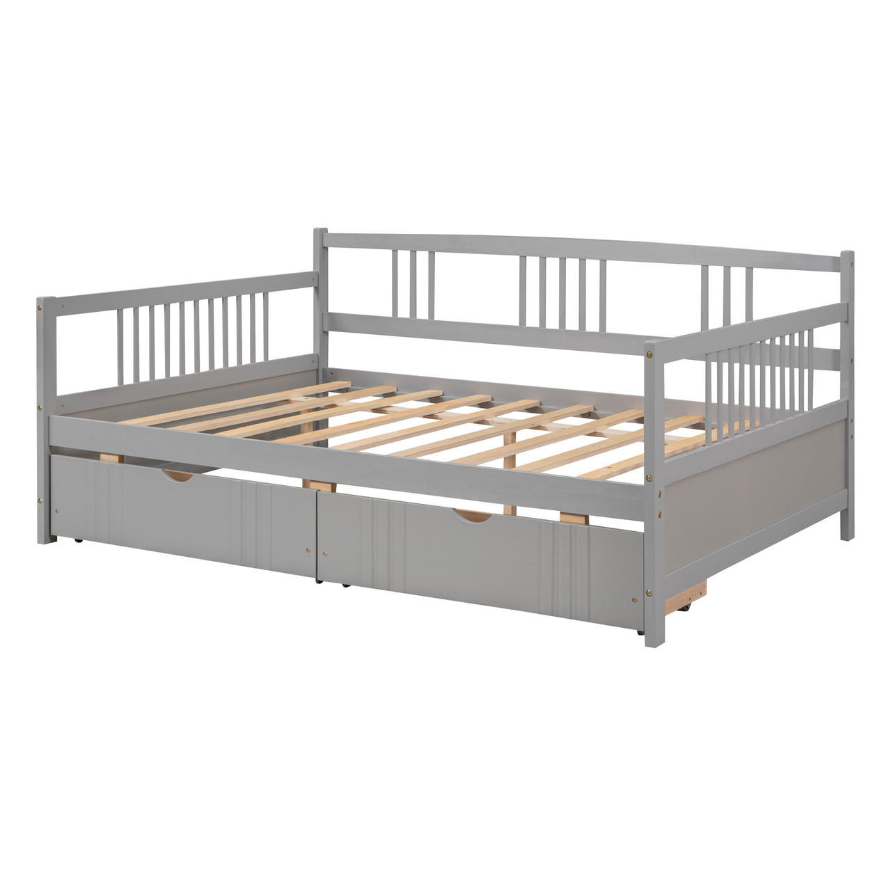 Chicken Pieces Full Size Daybed Wood Bed with Two Drawers | Space-Saving and Functional Design 